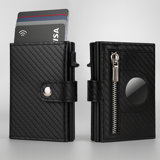 Wallet with tracker pocket